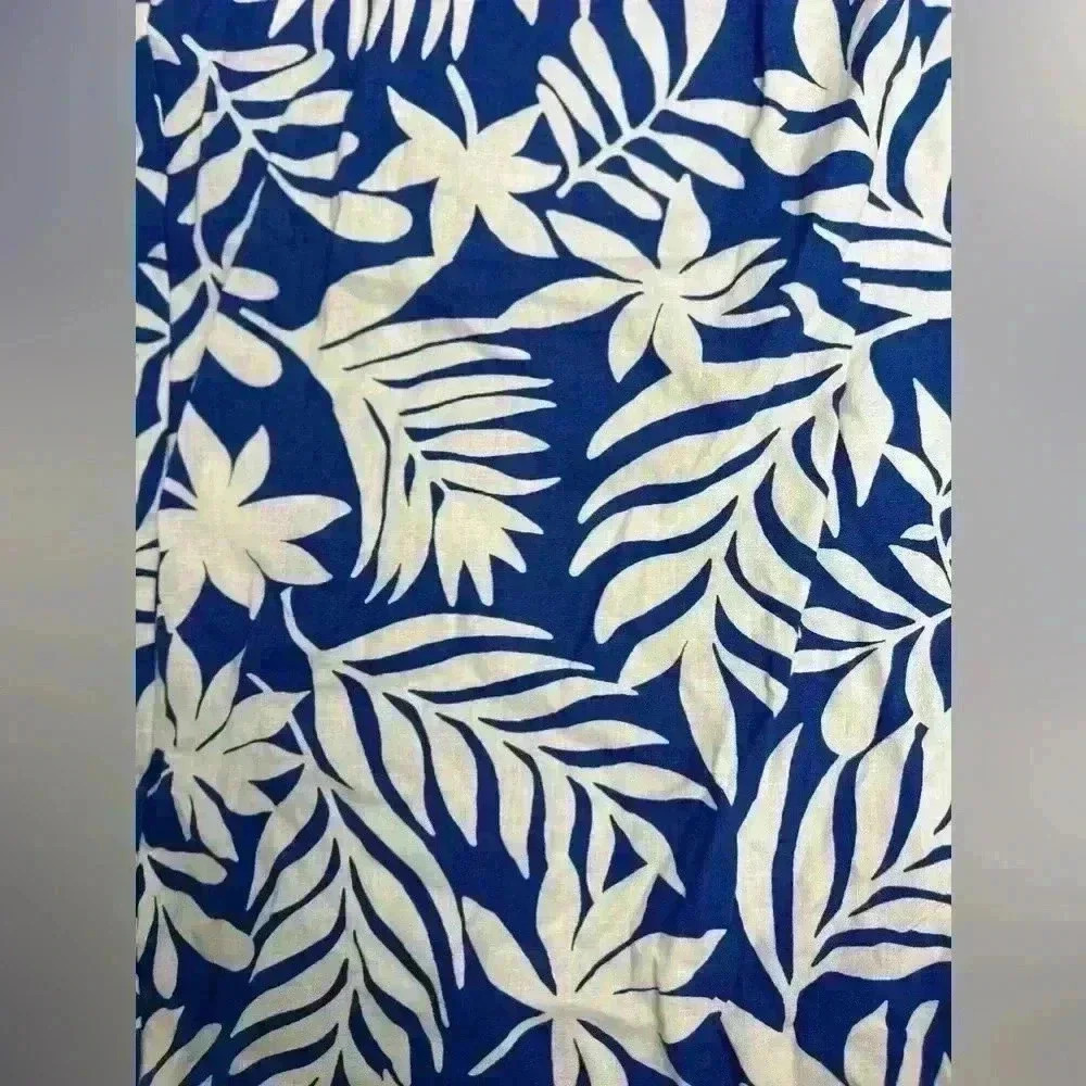 Kate Spade $298 Linen Cotton Pants Floral Jumpsuit Tropical Hawaiian Strapless M - Picture 6 of 7